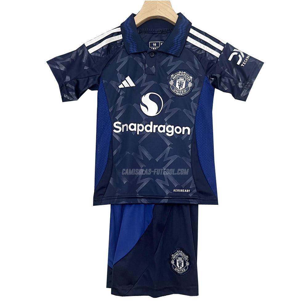 adidas camisola manchester united crianças equipamento suplente 2024-25