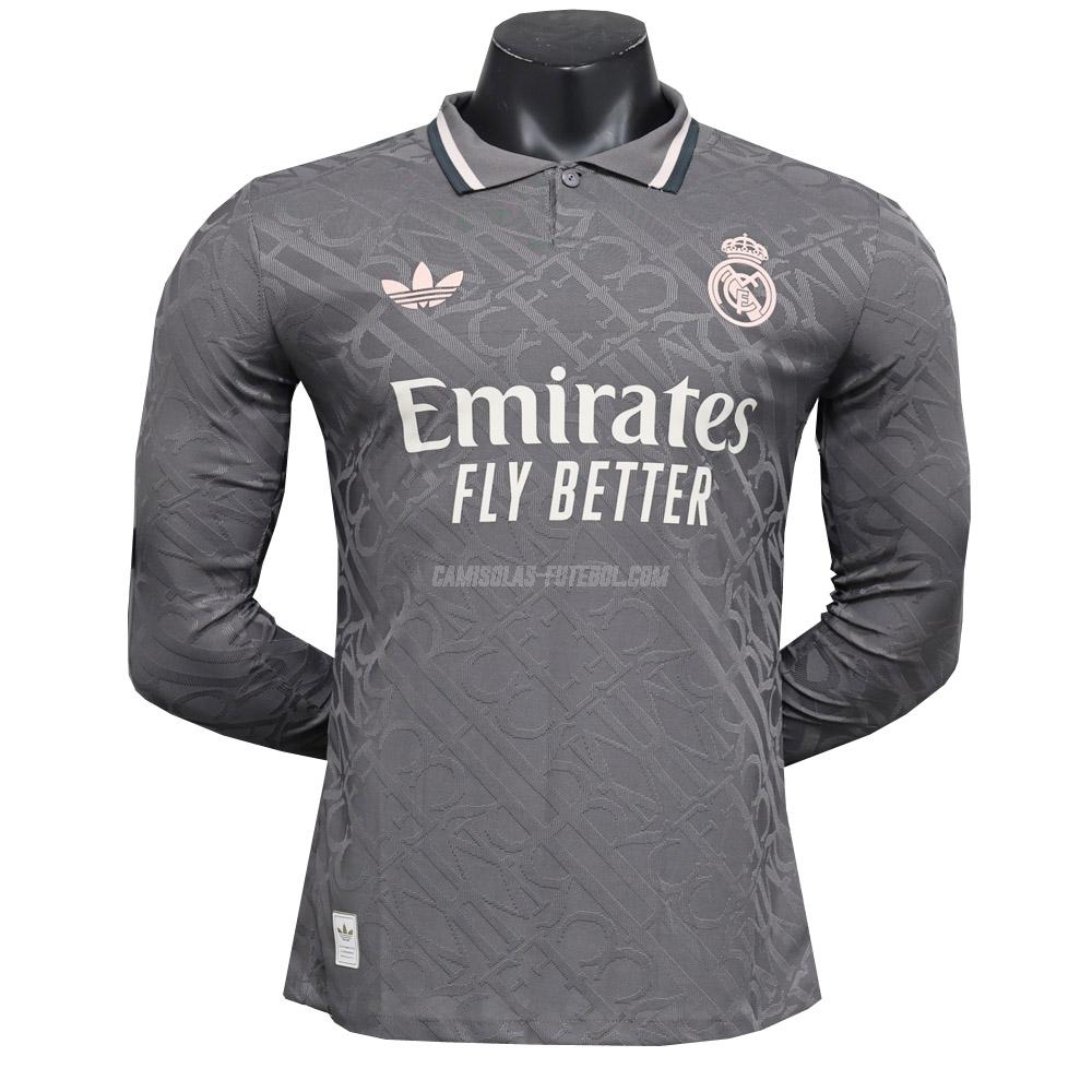 adidas camisola real madrid manga comprida equipamento alternativo 2024-25