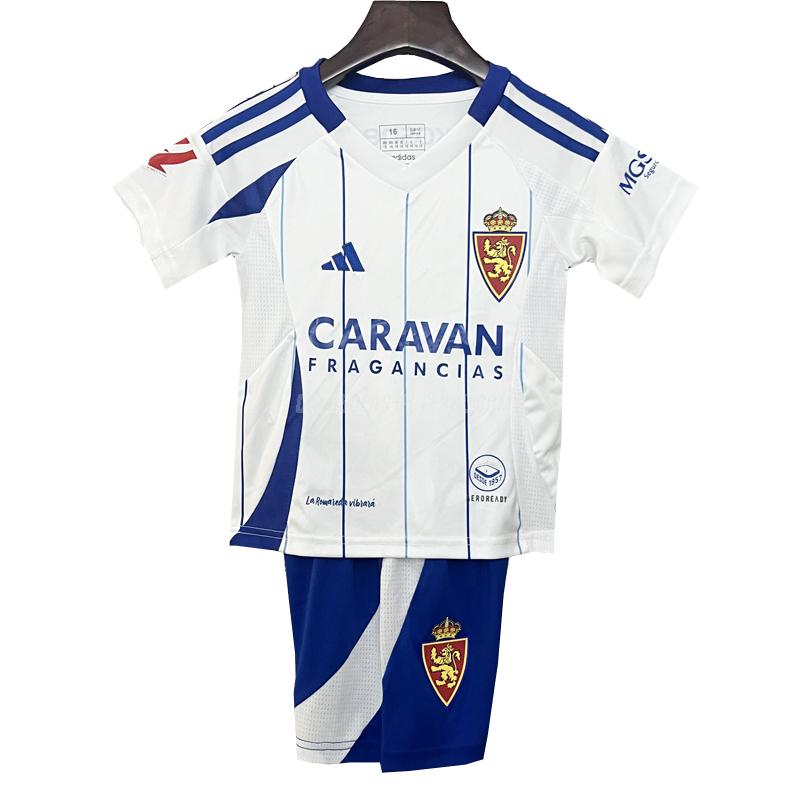 adidas camisola real zaragoza crianças equipamento principal 2024-25