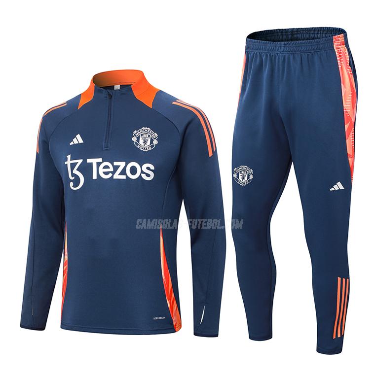 adidas sweatshirt manchester united azul escuro 2024-25