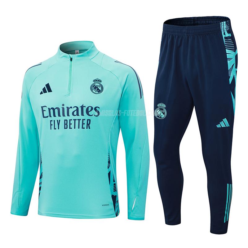 adidas sweatshirt real madrid ciano azul 2024-25