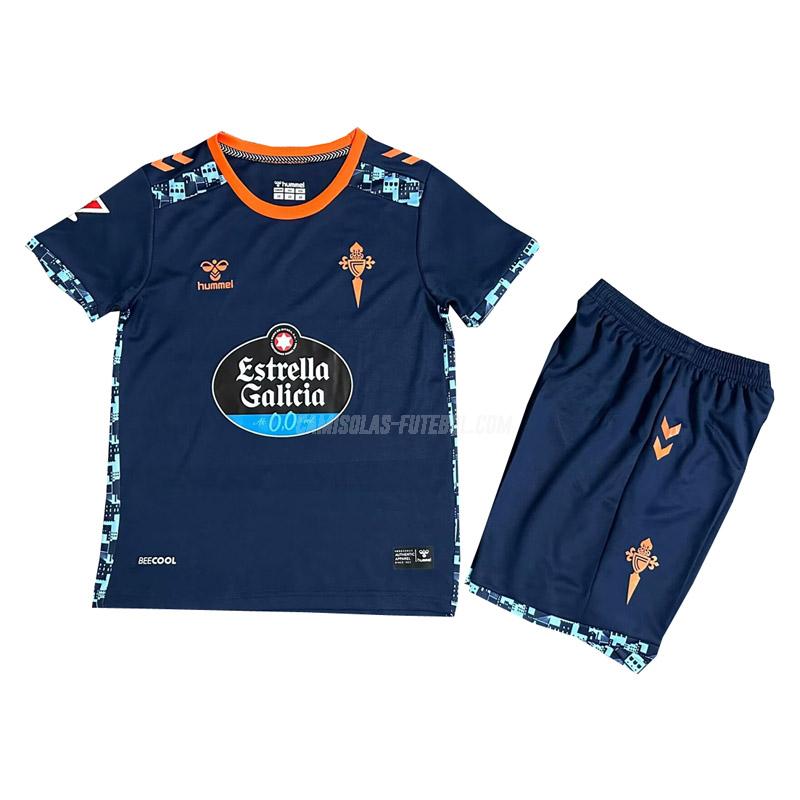 hummel camisola celta de vigo crianças equipamento suplente 2024-25