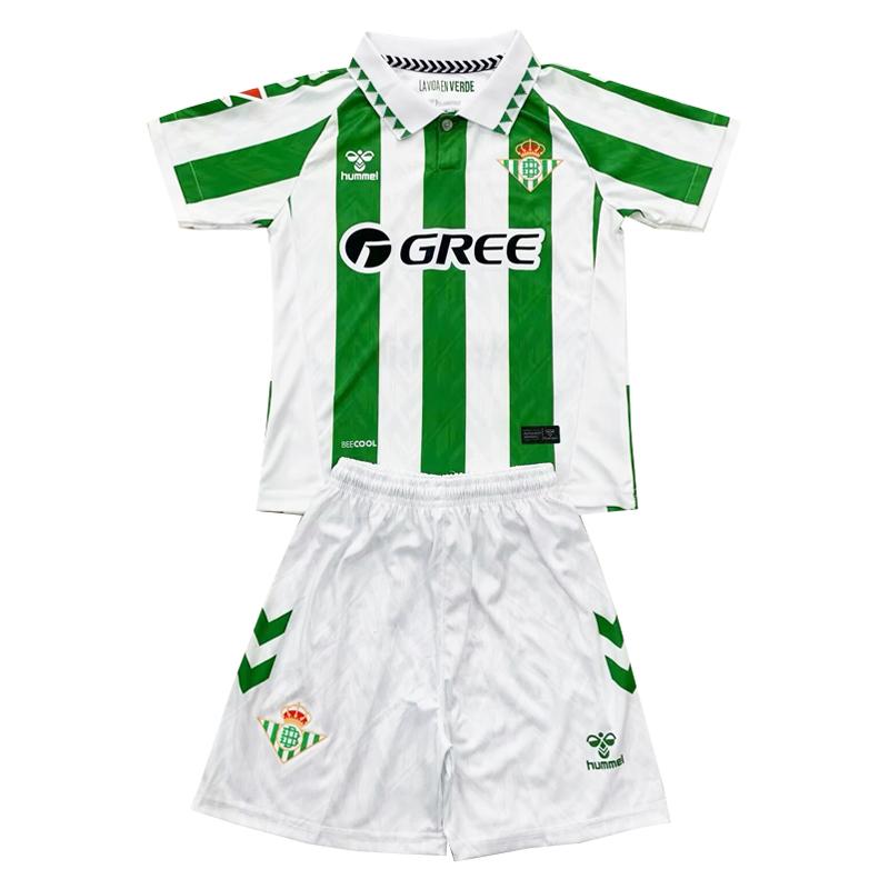 hummel camisola real betis crianças equipamento principal 2024-25