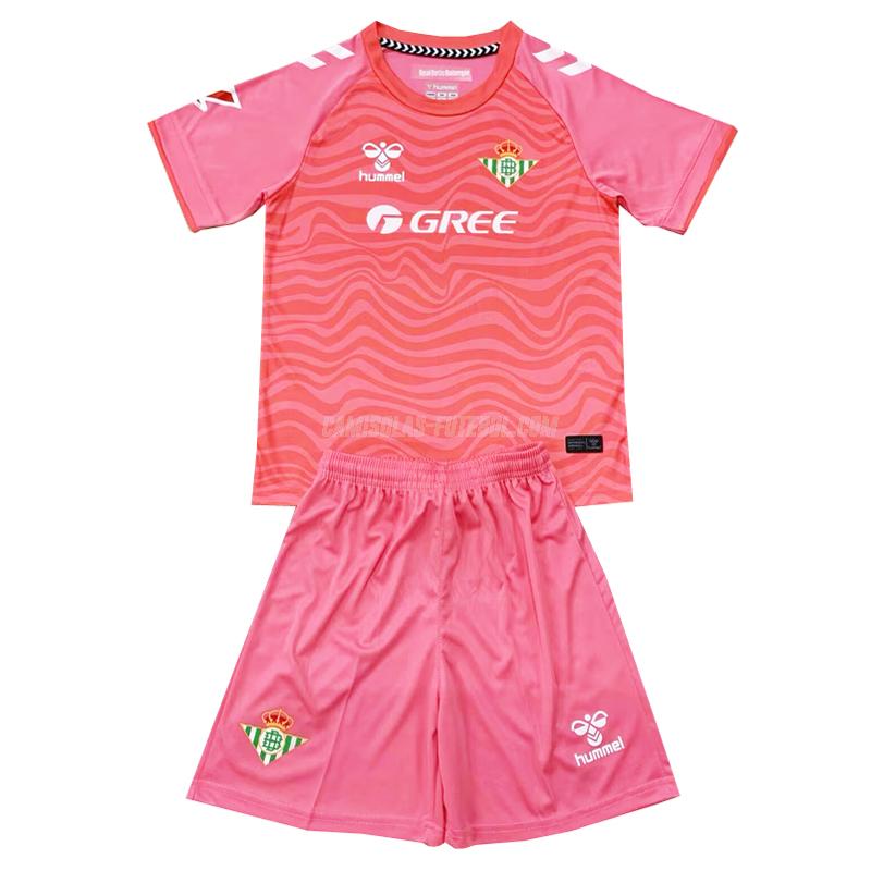 hummel camisola real betis crianças guarda-redes rosa 2024-25