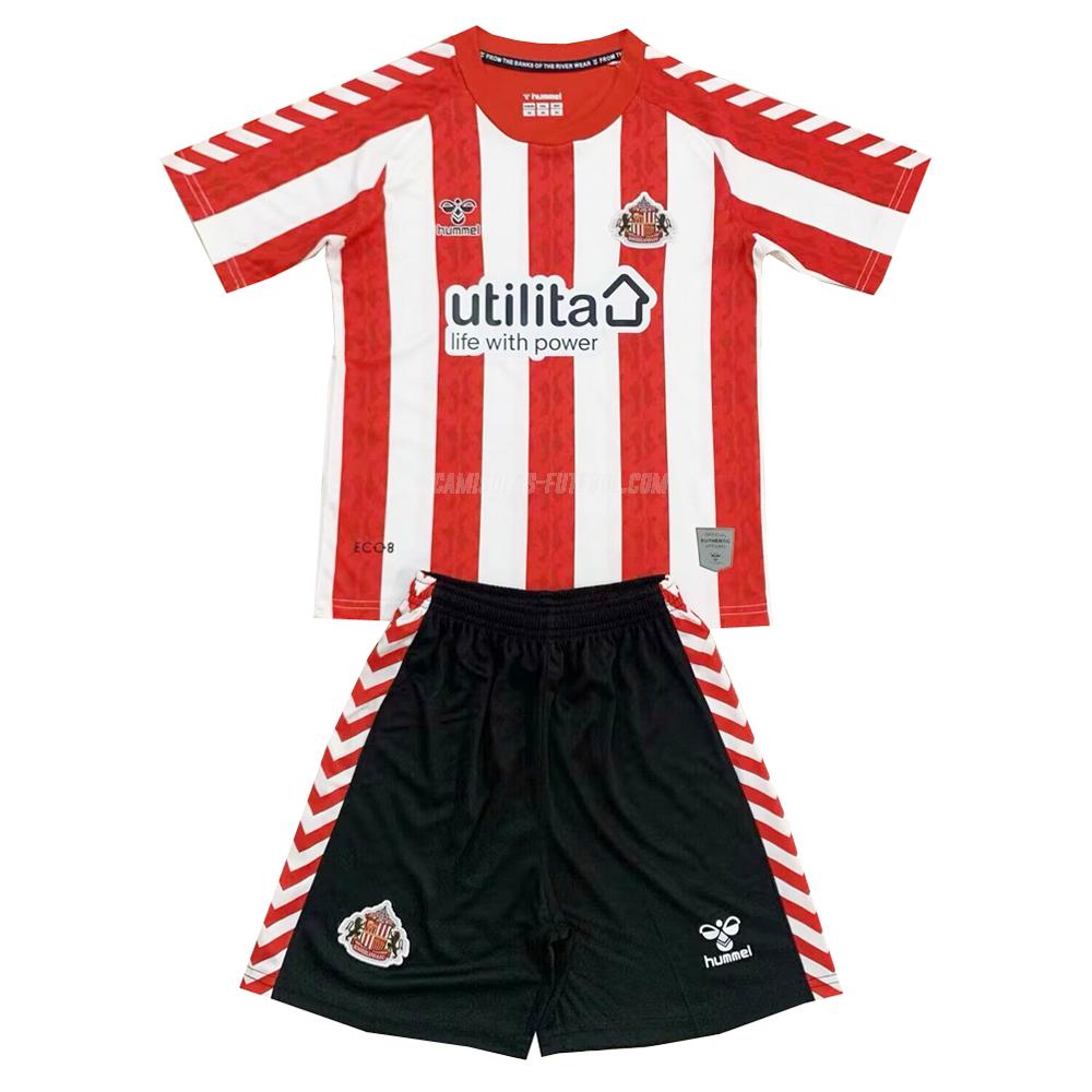 hummel camisola sunderland crianças equipamento principal 2024-25