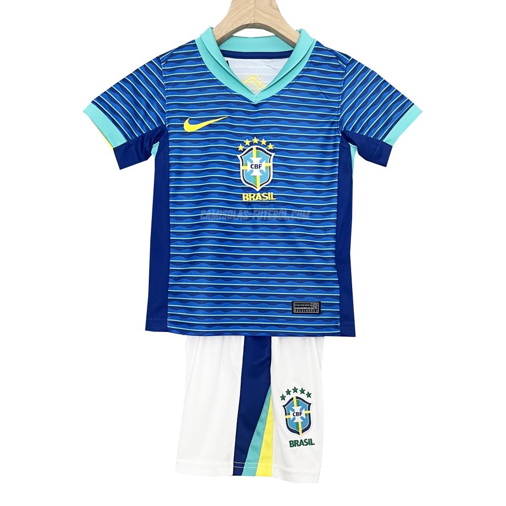 nike camisola brasil crianças equipamento suplente 2024
