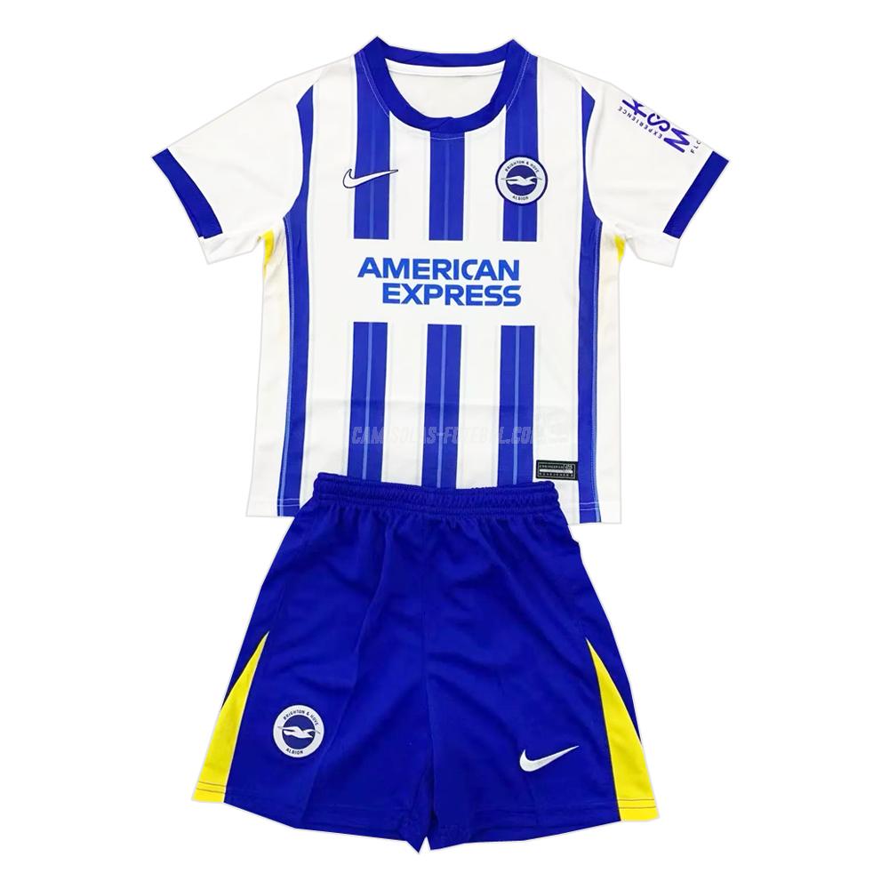 nike camisola brighton hove albion crianças equipamento principal 2024-25