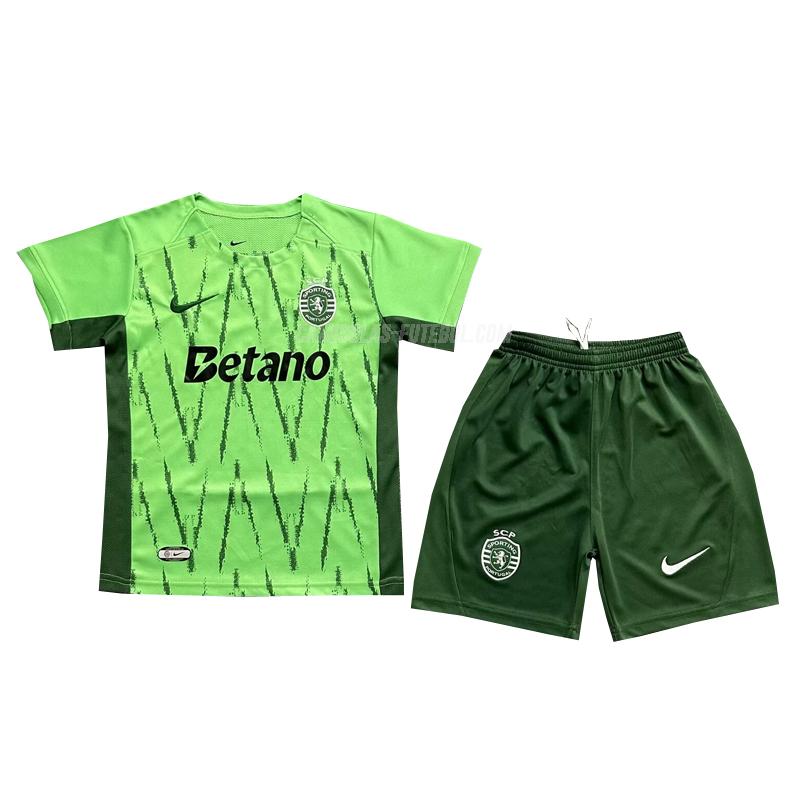 nike camisola sporting cp crianças equipamento alternativo 2024-25