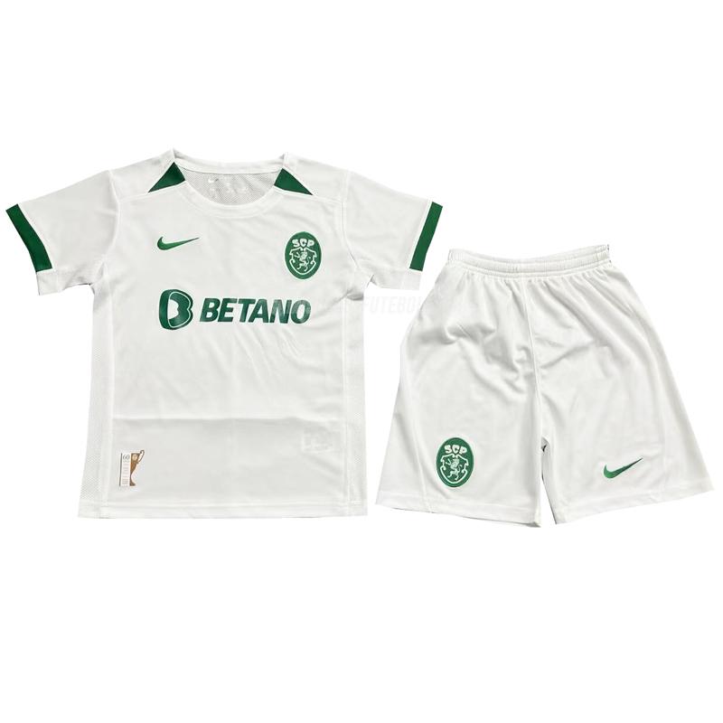 nike camisola sporting cp crianças equipamento suplente 2024-25