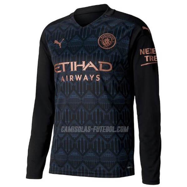 puma camisola manchester city manga comprida equipamento suplente 2020-21