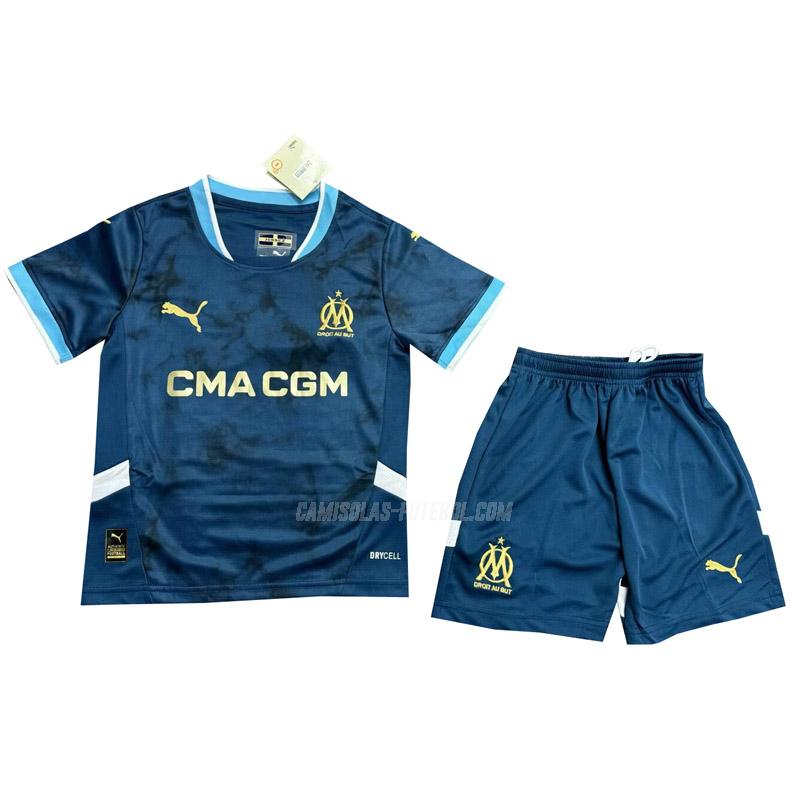 puma camisola olympique de marsella crianças equipamento suplente 2024-25